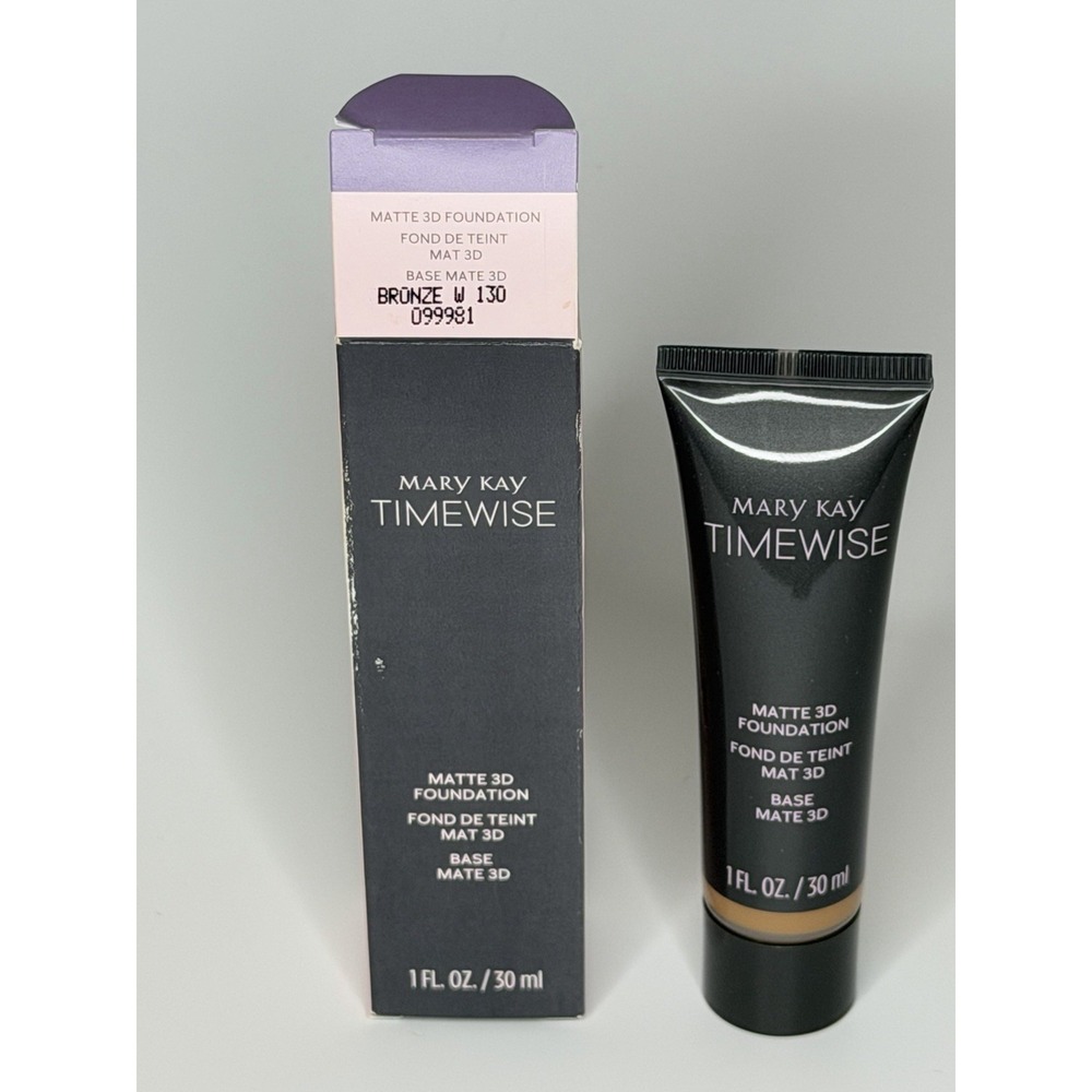 Mary Kay Timewise Matte 3D Foundation Bronze W130 Comb To Oily Skin 099981